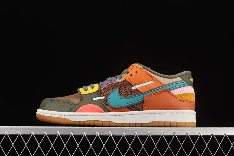 All categories Nk SB Dunk series Nk SB Dunk Low low-top sneakers Nk Dunk Scrap colorful stitching and stitching colorful low-top casual sneakers DB0500-200